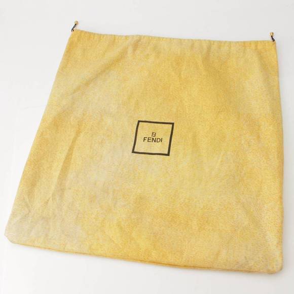 Fendi F canvas Zucca handbag fittings Brown metal - Picture 9 of 10